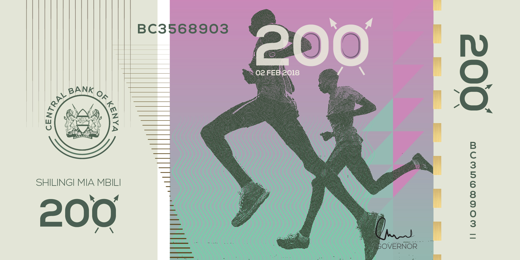 Modern Kenyan shilling concept featuring coast and tourism